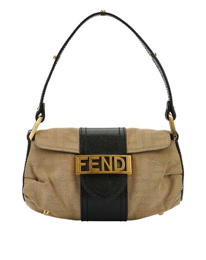 Fendi Logo Mini Shoulder Bag, front view